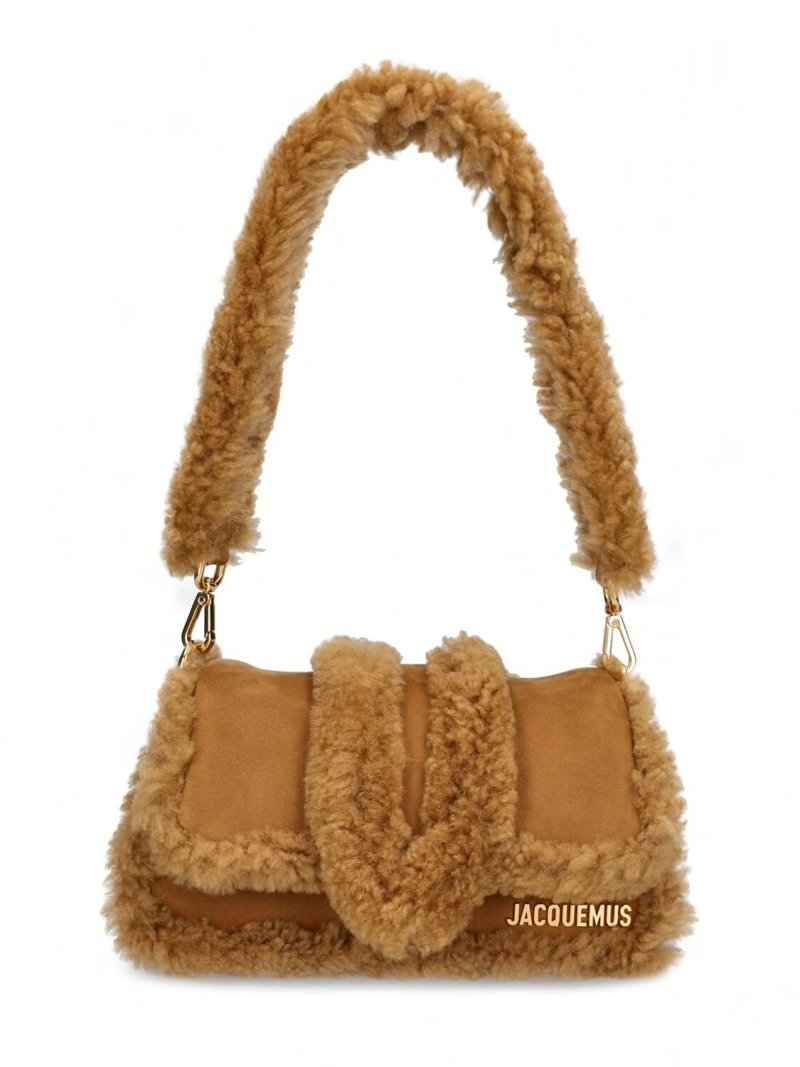 Jacquemus Le Petit Bambimou Doux shearling-trimmed shoulder bag