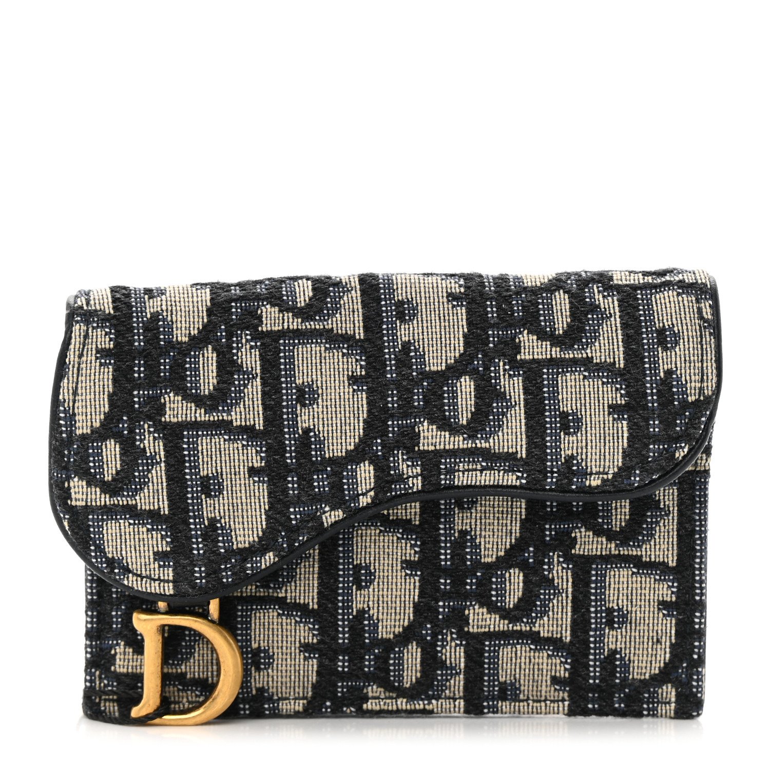 Dior Saddle Flap Card Holder