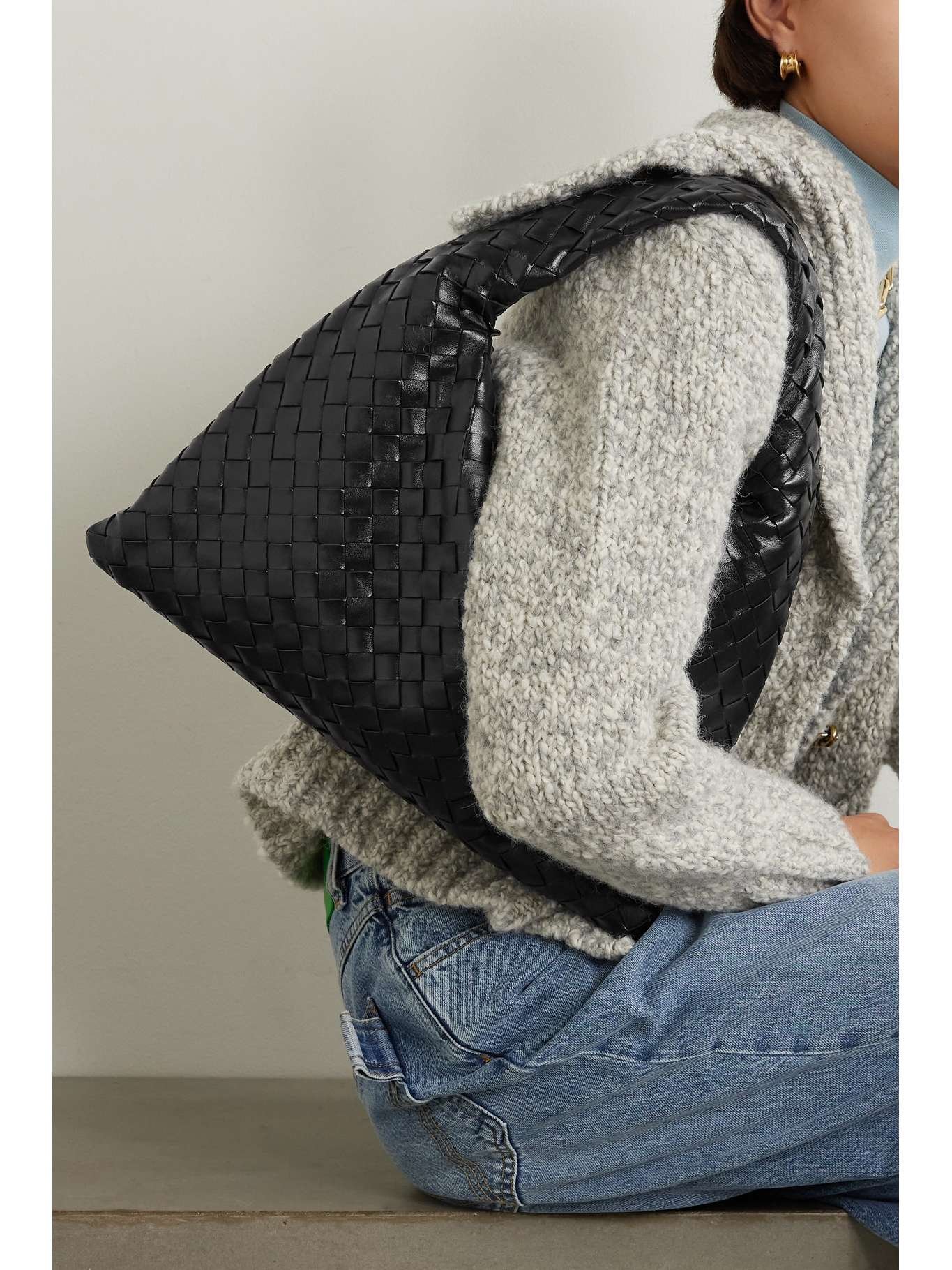 Bottega Veneta Hop medium intrecciato leather tote