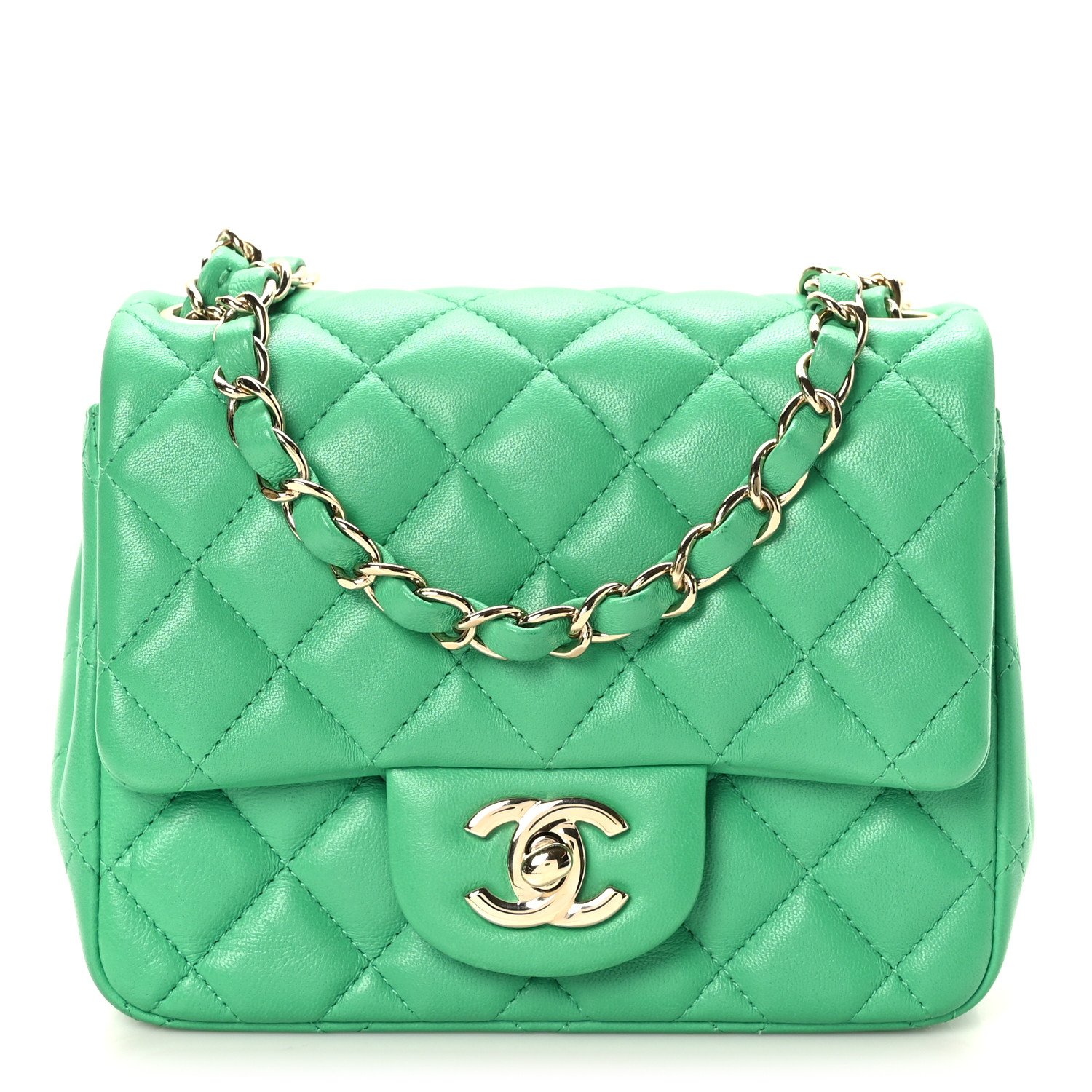 Chanel Mini Square Flap Green