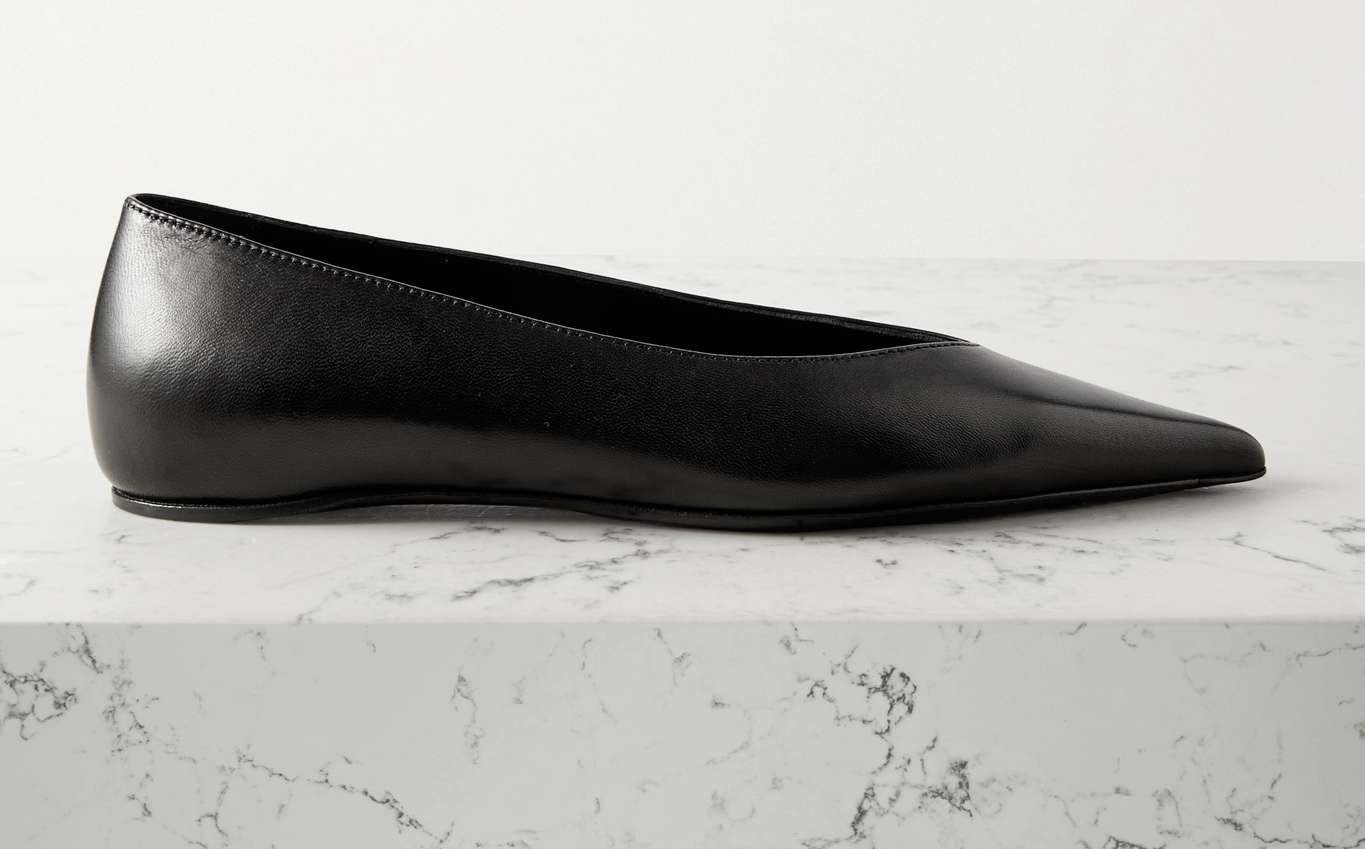 Toteme The Asymmetric Ballerina Leather Flats