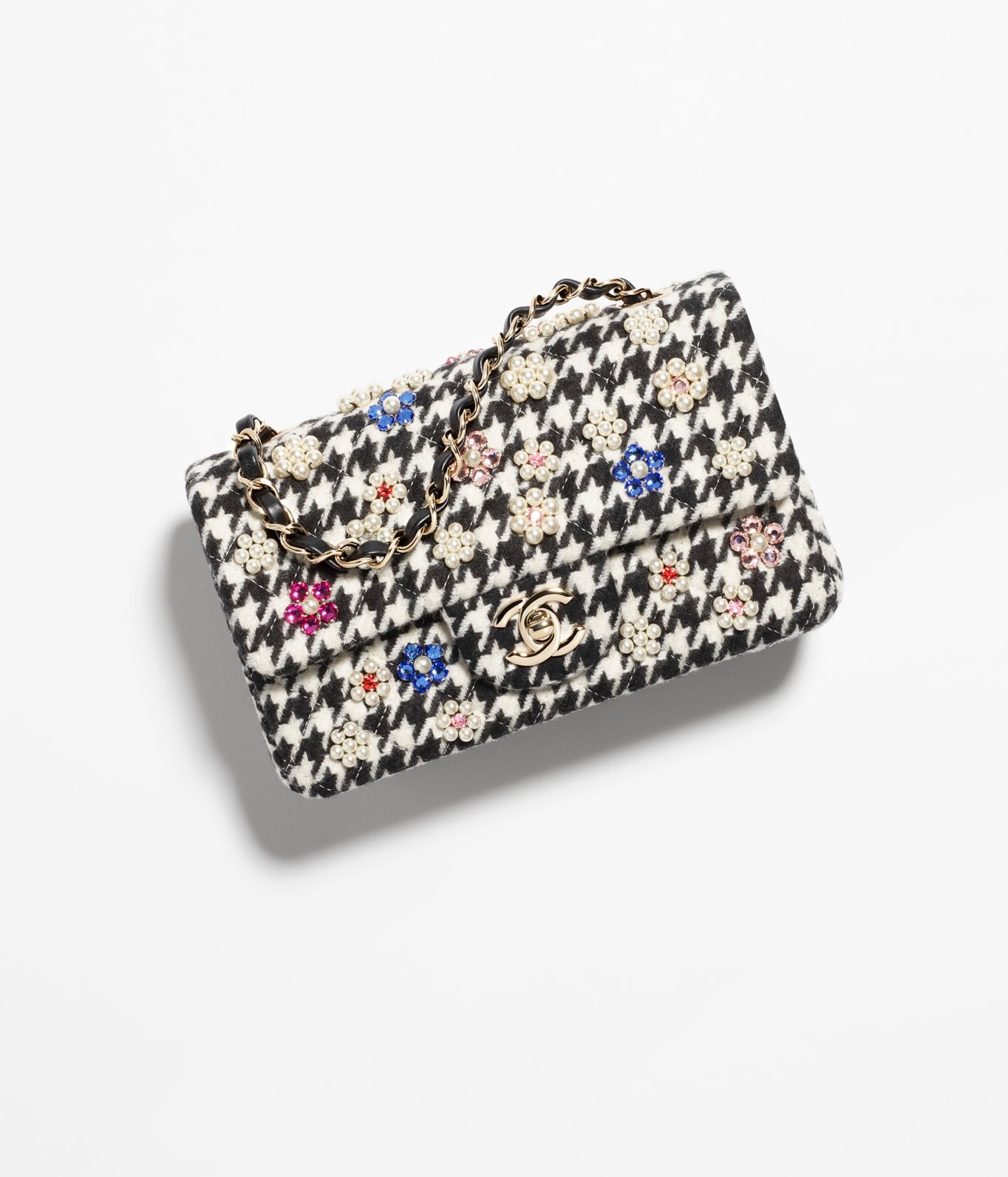Chanel Metiers d'Art 2024 Mini Flap bag embroidered with pearls