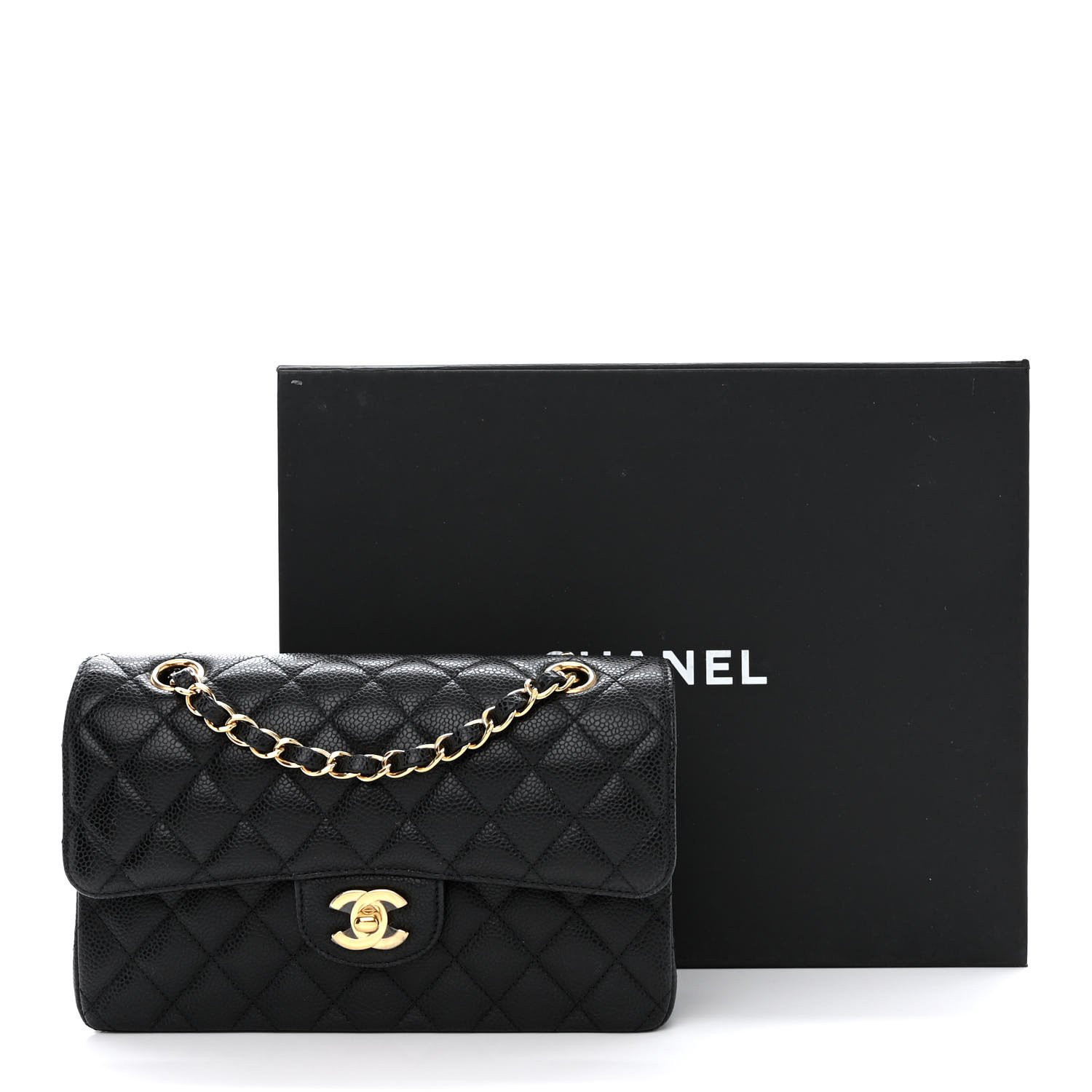 Chanel Caviar Small Double Flap Black