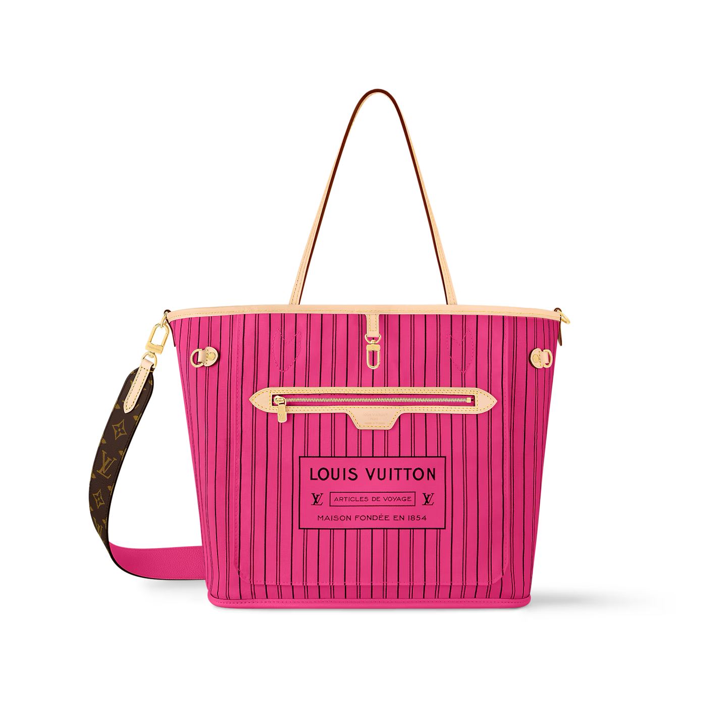 Louis Vuitton Neverfull Inside Out Monogram Canvas Reversed