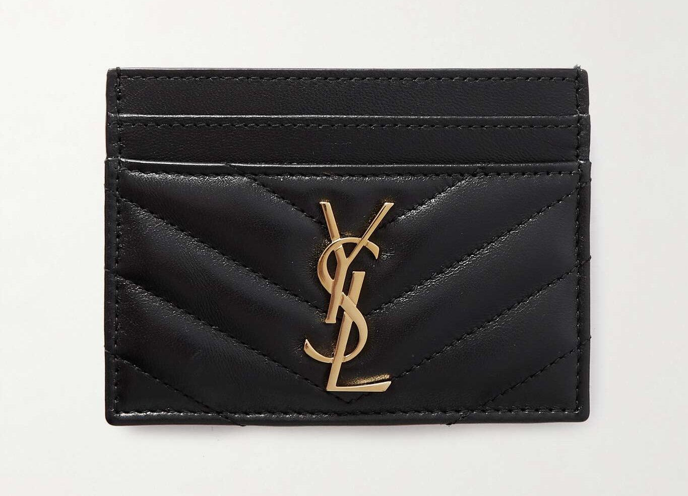 Saint Laurent Cassandre matelassé leather cardholder