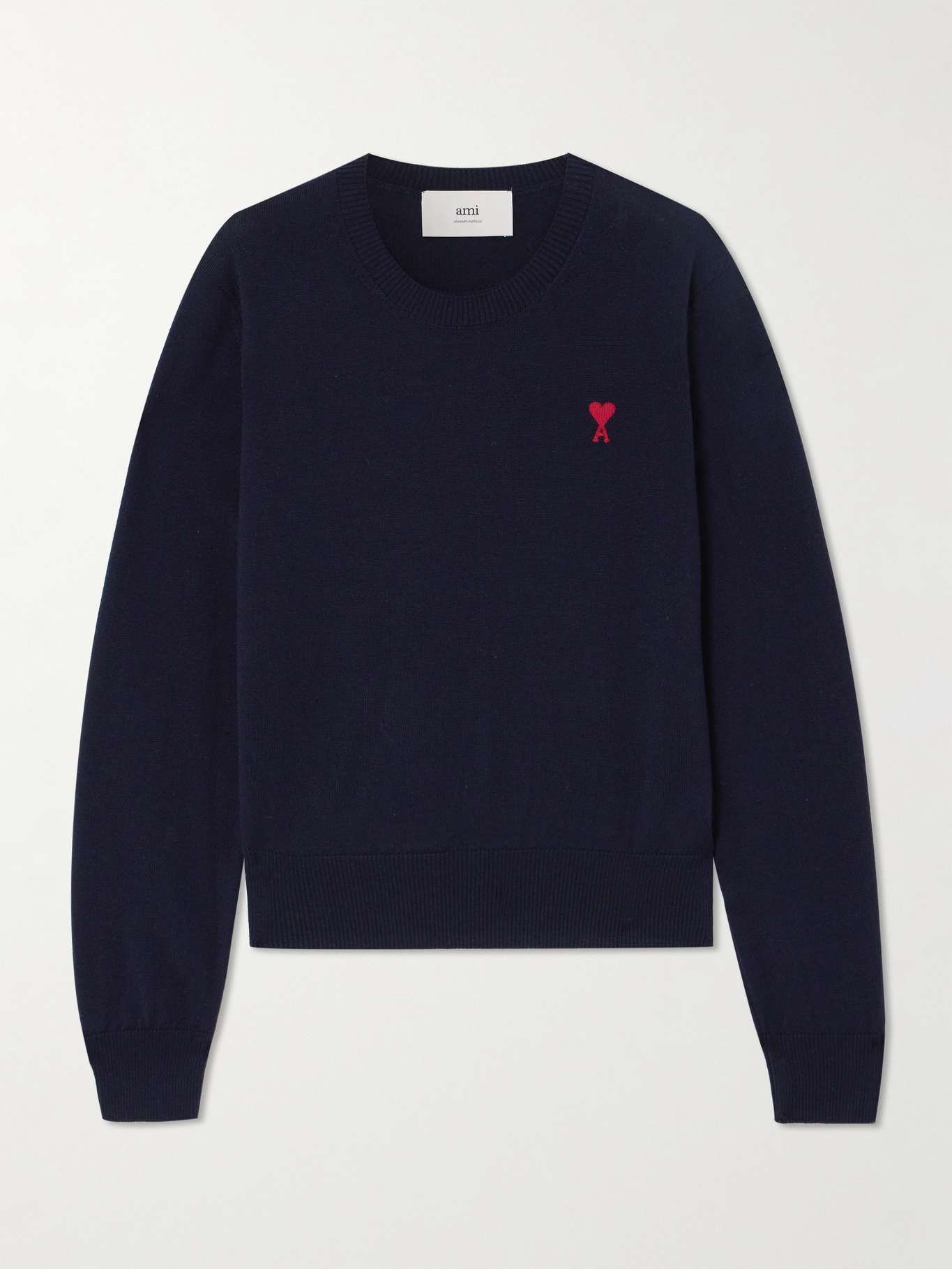 Ami Paris ADC Embroidered Merino Wool Sweater