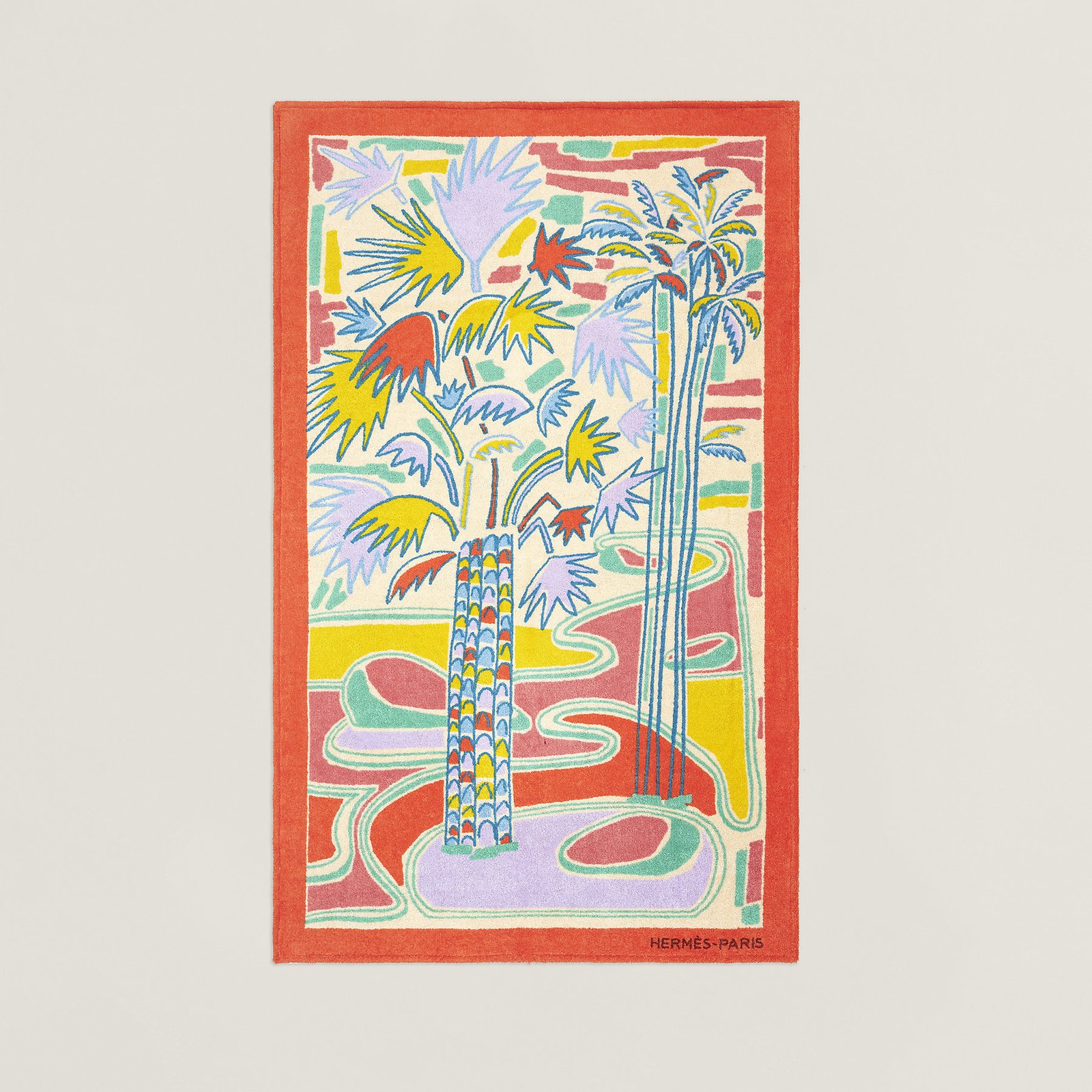Hermes Palm Tree beach towel