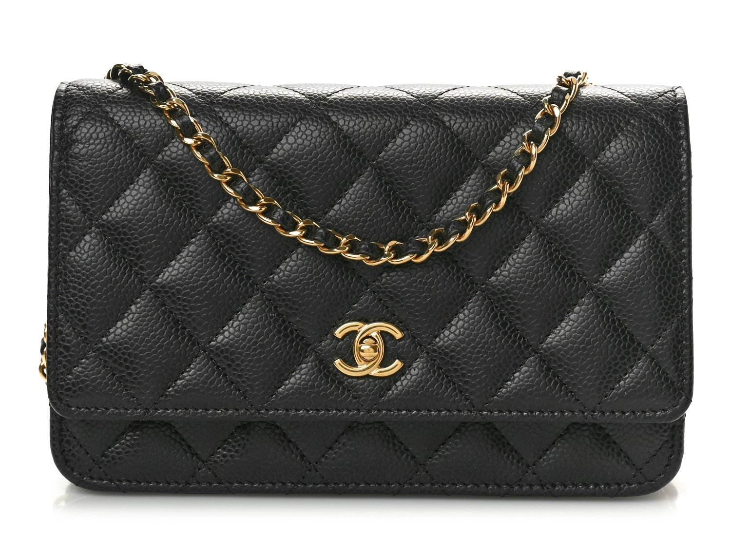 chanel woc with turnlock closure