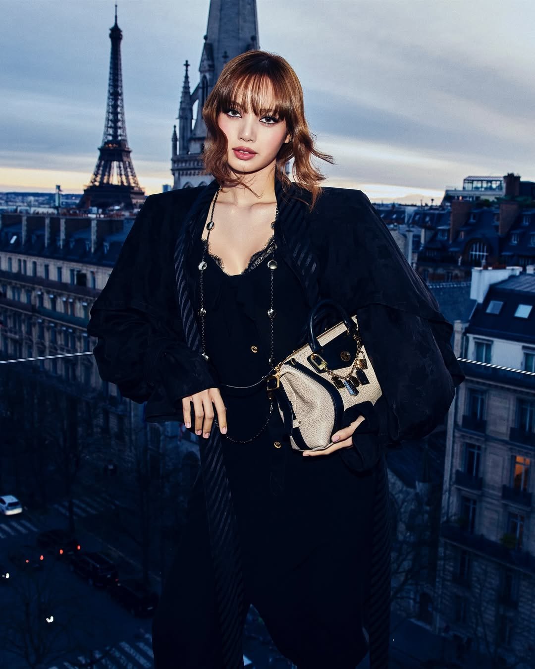 Lisa with LV Biker Bag