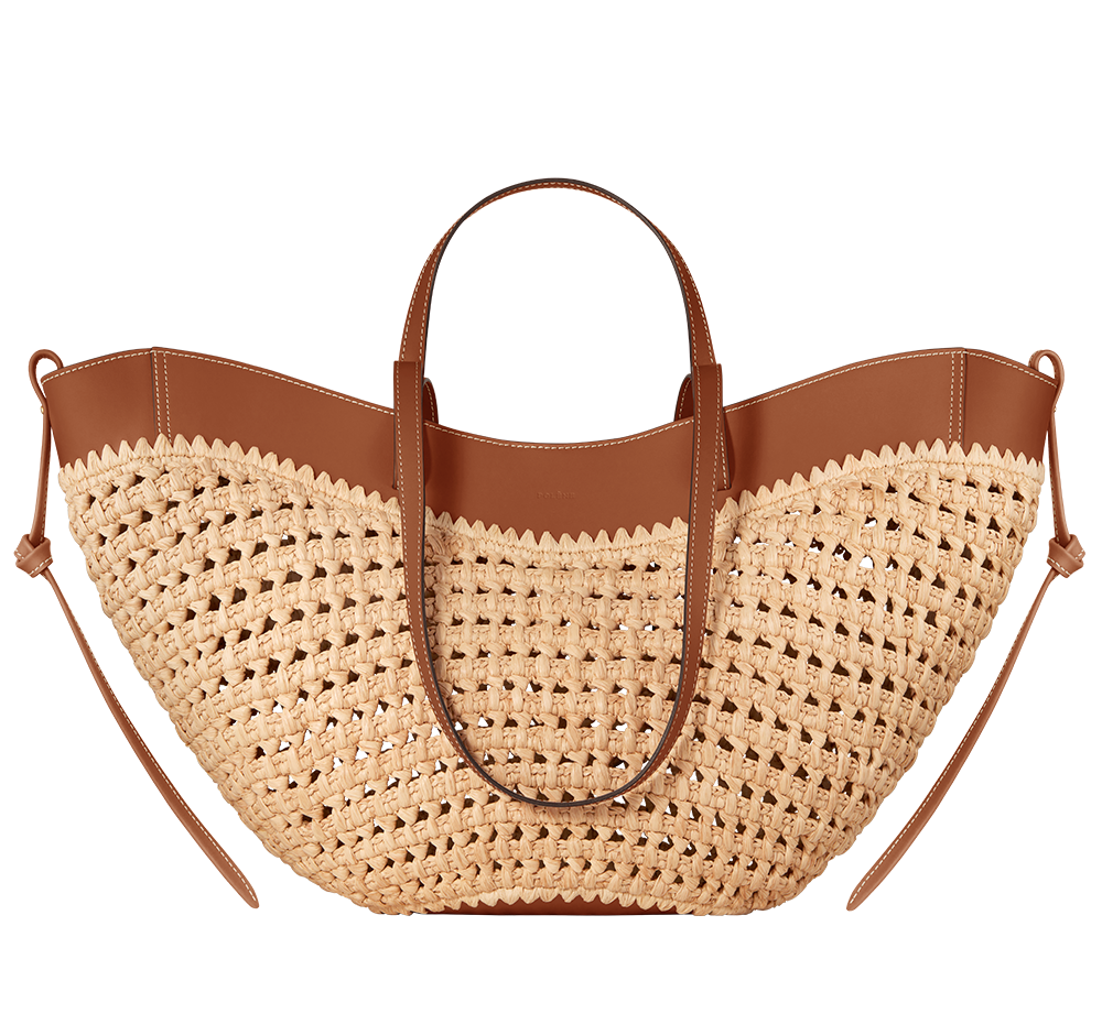 Polene Cyme Raffia tote