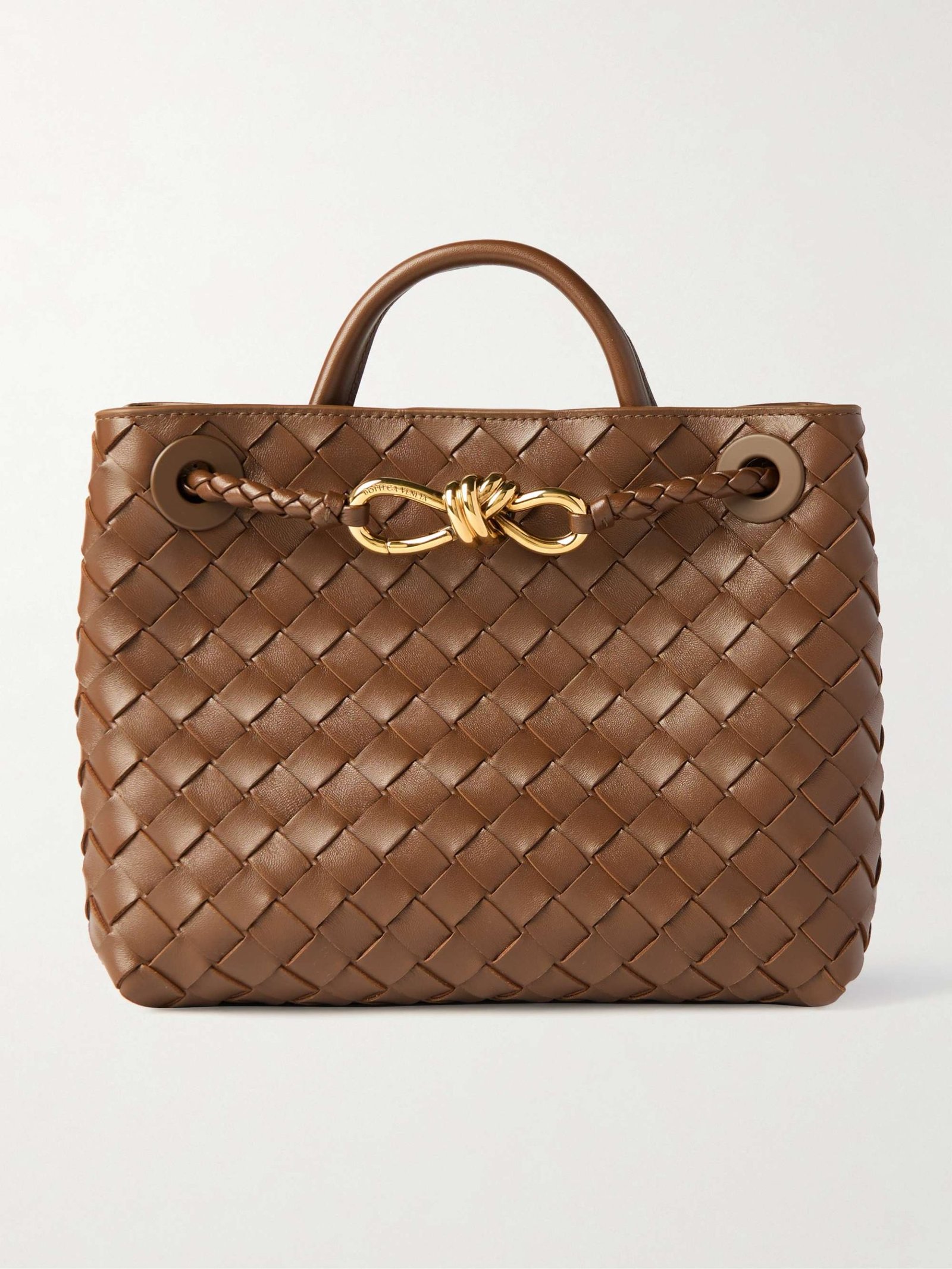 bottega veneta andiamo small tote caramel brown