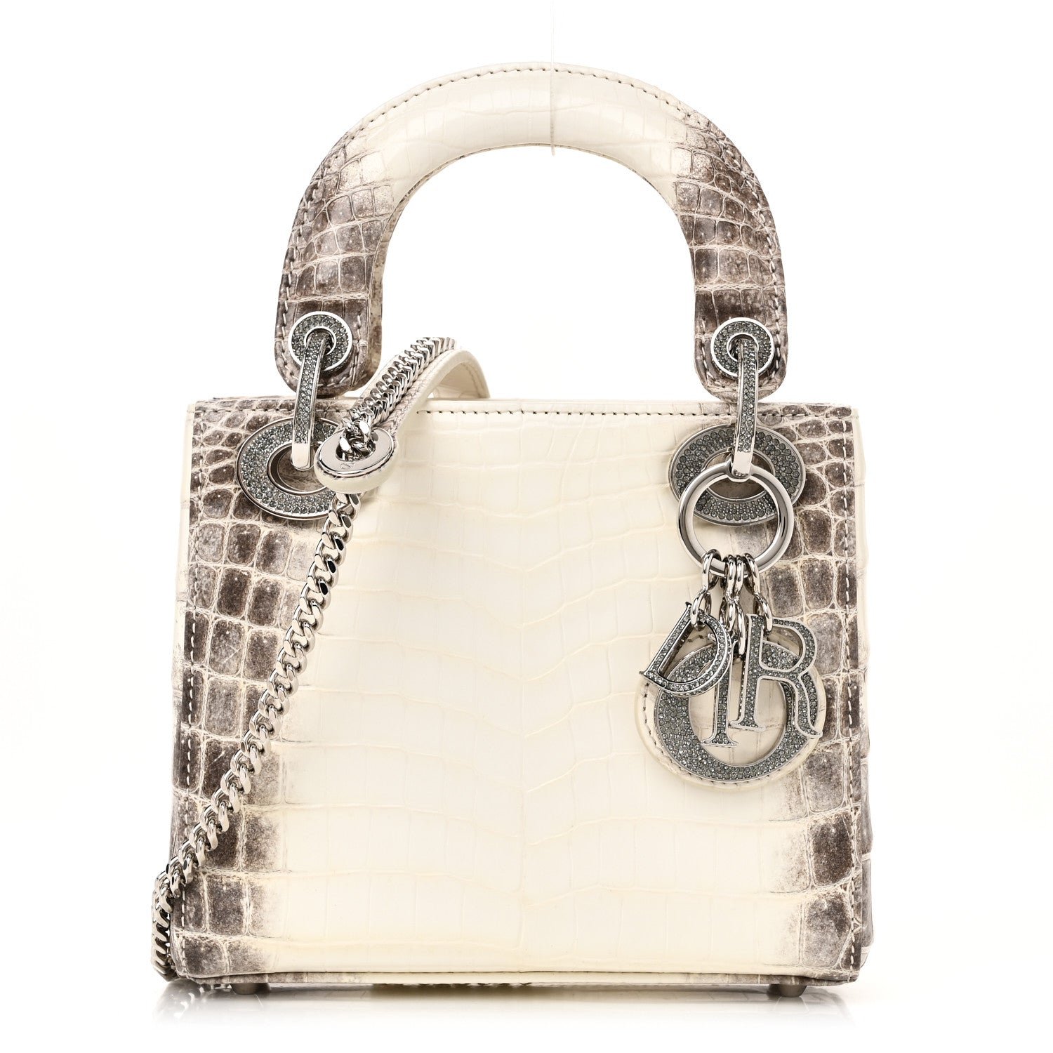 Dior Niloticus Crocodile Himalaya Crystal Mini Lady Dior