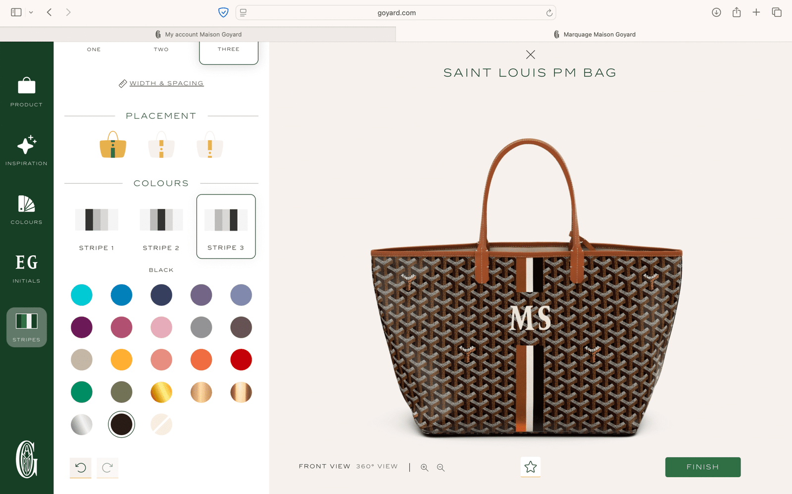 Goyard personalization service