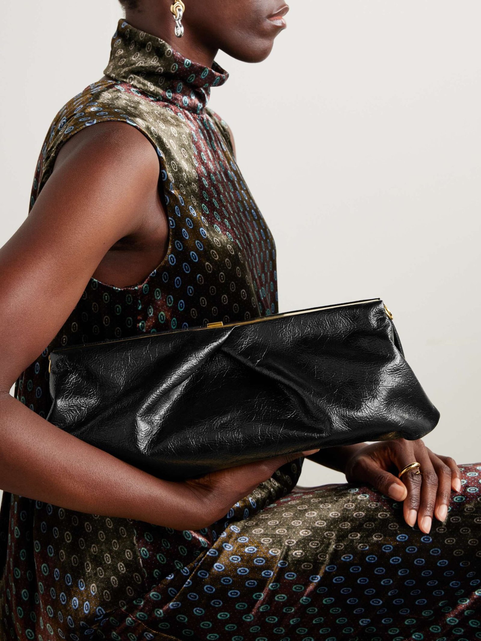 Dries Van Noten Leather Clutch