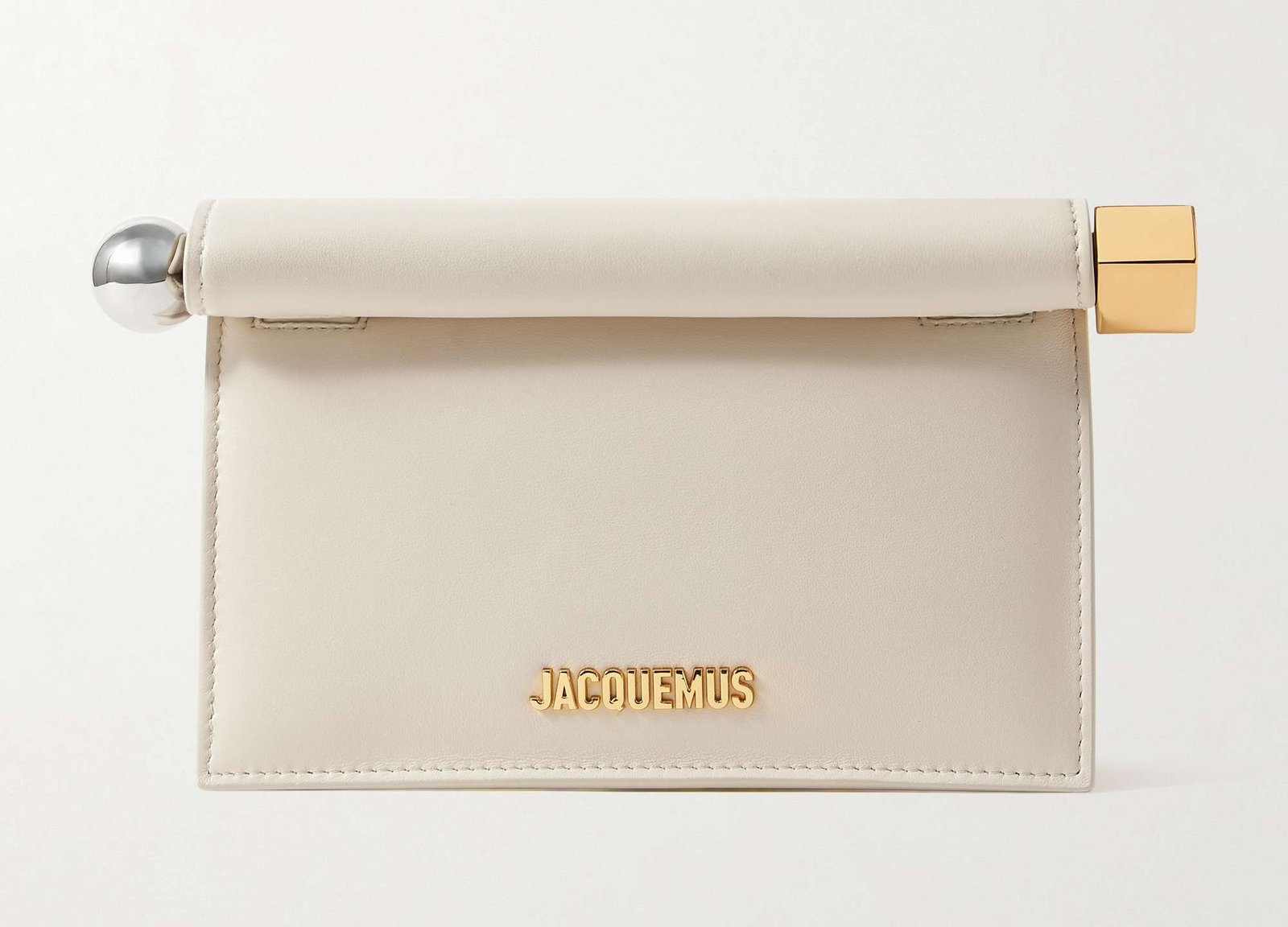 Jacquemus Pochette Small Embellished Leather Clutch