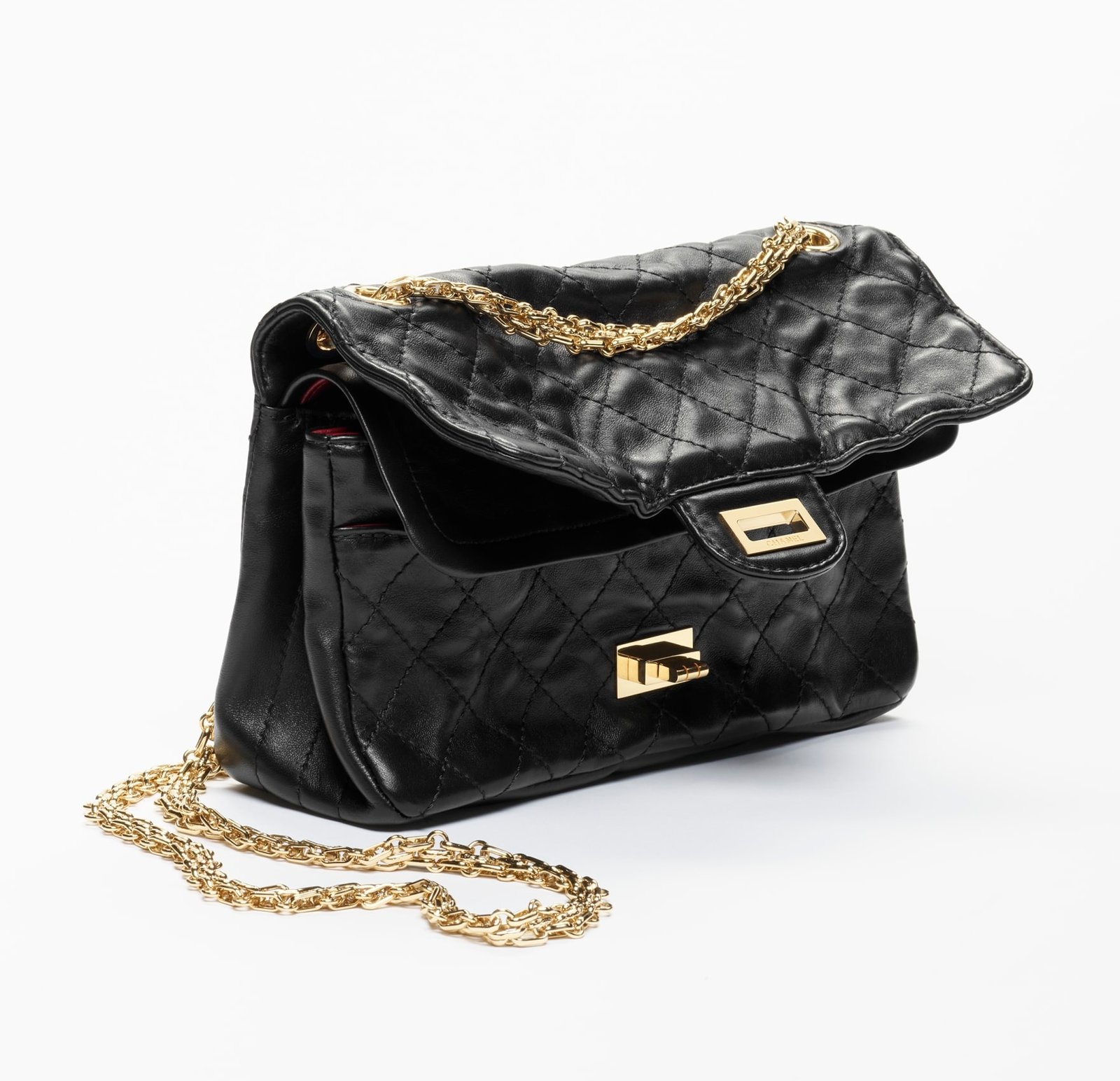 chanel crushed 2.55 bag