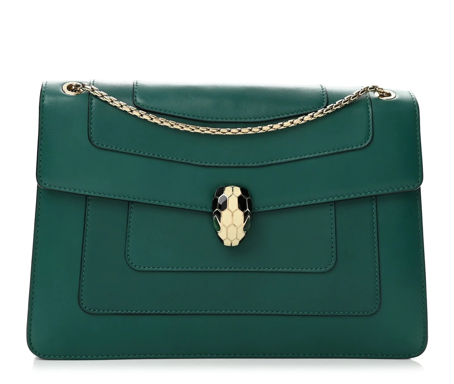 bulgari serpenti forever bag in emerald green